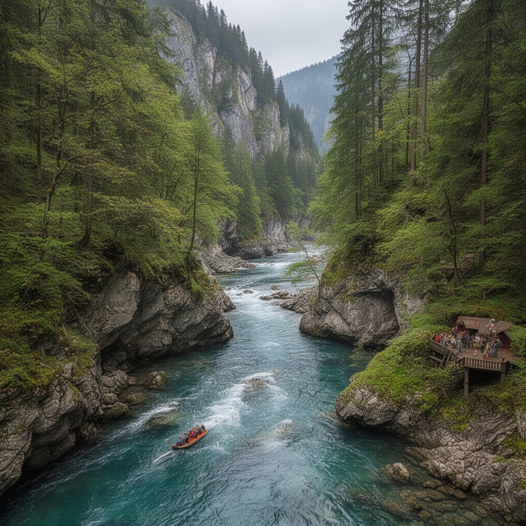 AI-generated illustration of Dunajec River