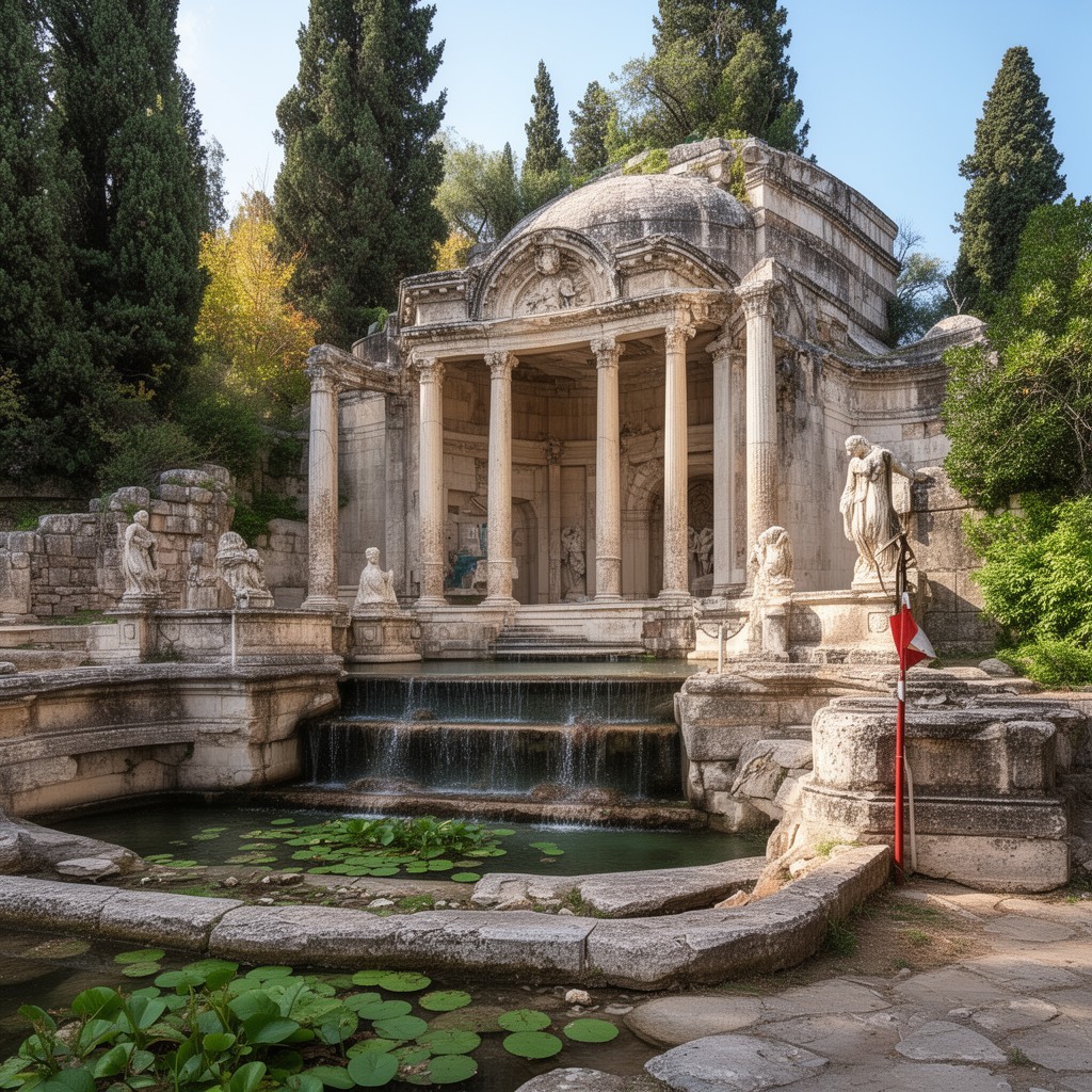 AI-generated illustration of Nymphaeum of Herodes Atticus