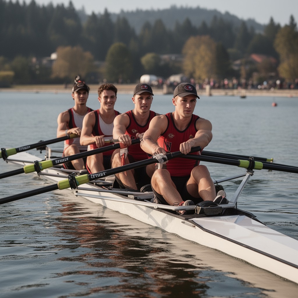 AI-generated illustration of Oregon State Beavers men’s rowing