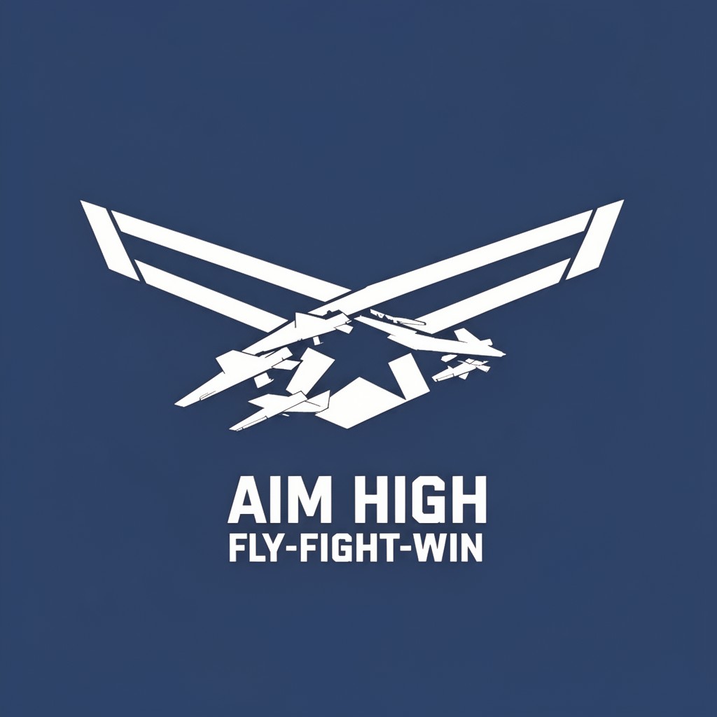 AI-generated illustration of Aim High ... Fly-Fight-Win