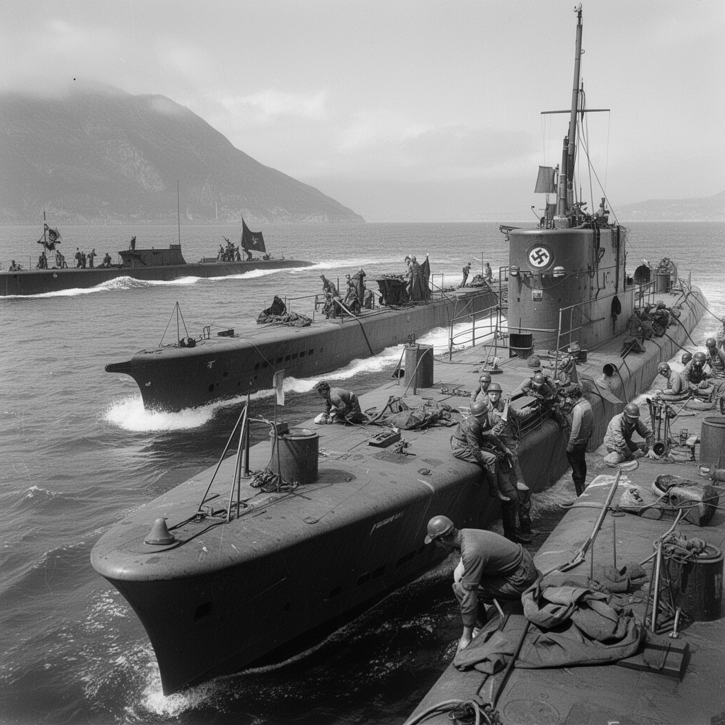 AI-generated illustration of Mediterranean U-boat campaign