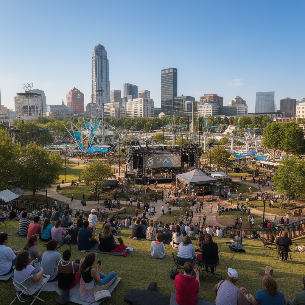 AI-generated illustration of Centennial Olympic Park