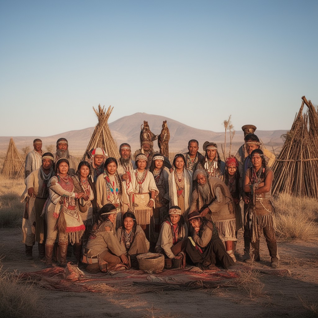 AI-generated illustration of Southern Paiute people