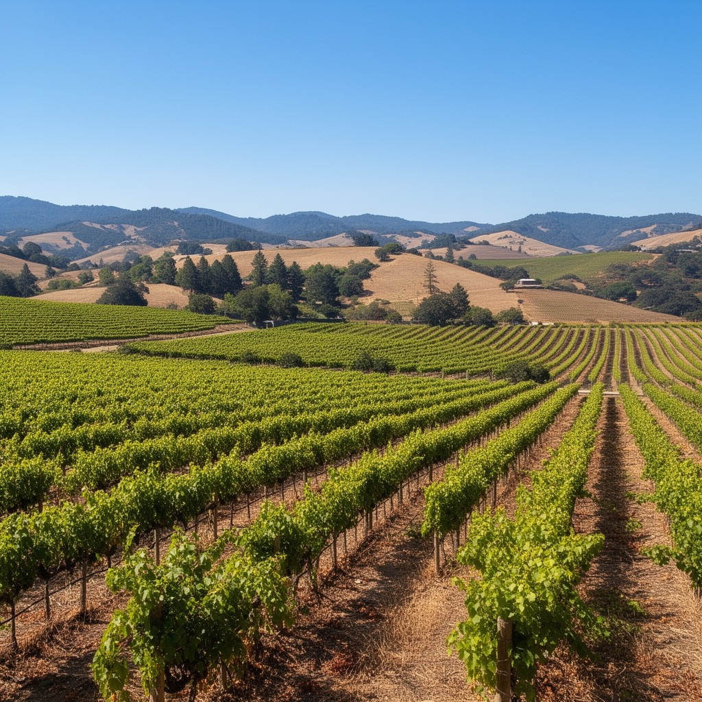AI-generated illustration of Alexander Valley AVA