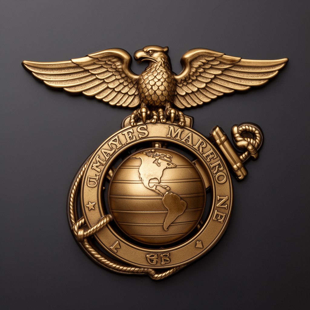 AI-generated illustration of Eagle, Globe, and Anchor