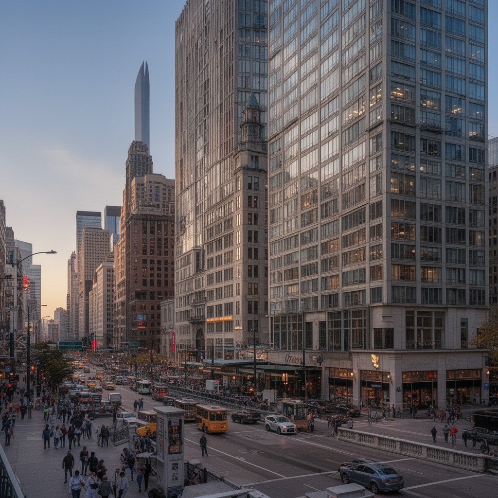 AI-generated illustration of Water Tower Place