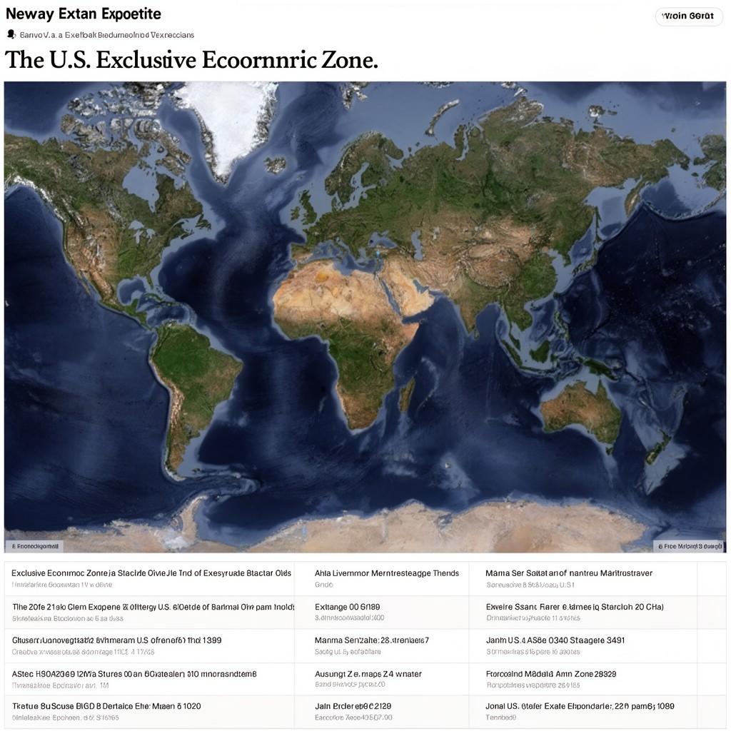 AI-generated illustration of U.S. Exclusive Economic Zone