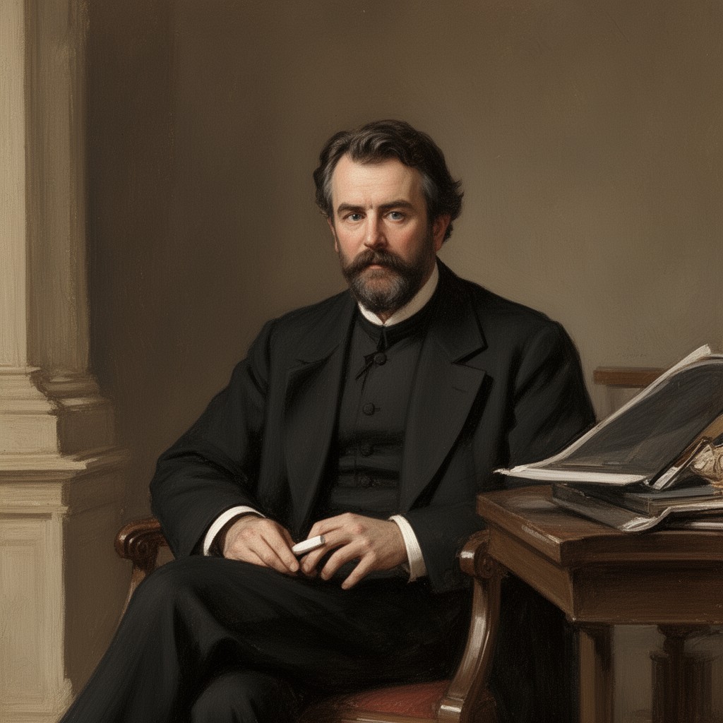 AI-generated illustration of Louis Marie Cordonnier