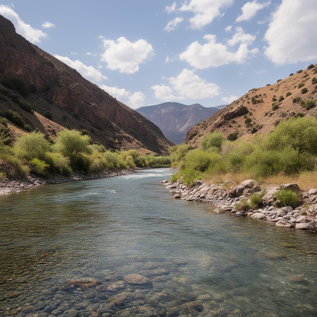 AI-generated illustration of Carson River