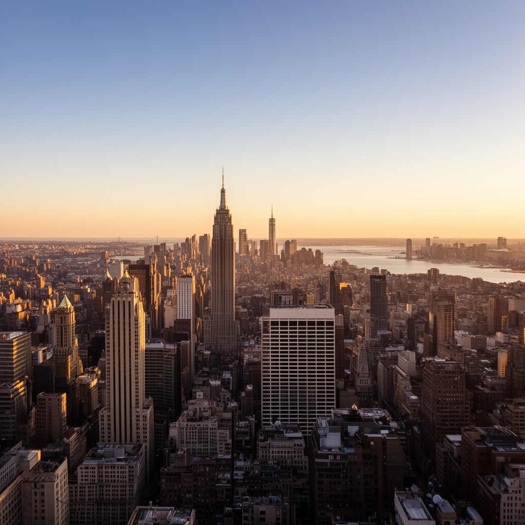 AI-generated illustration of Upper Manhattan