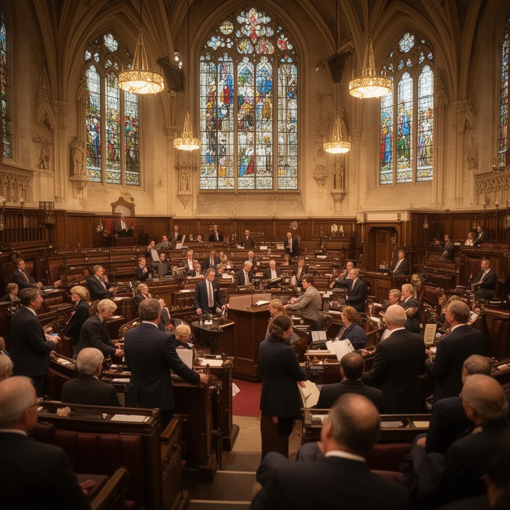 AI-generated illustration of House of Commons of Great Britain