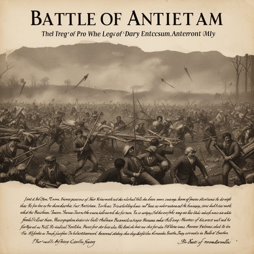AI-generated illustration of Battle of Antietam