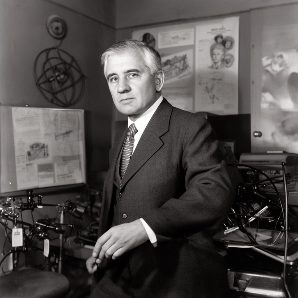 AI-generated illustration of Hugo Gernsback