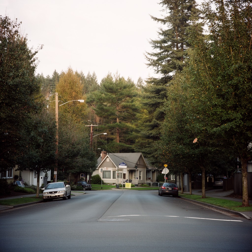 AI-generated illustration of Maywood Park, Oregon