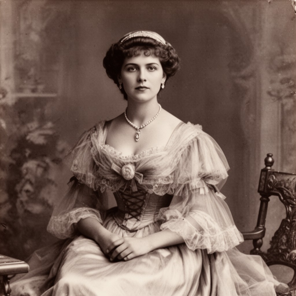 AI-generated illustration of Grand Duchess Olga Alexandrovna of Russia