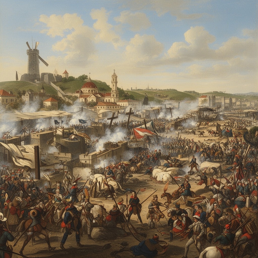 AI-generated illustration of Battle of Petrovaradin