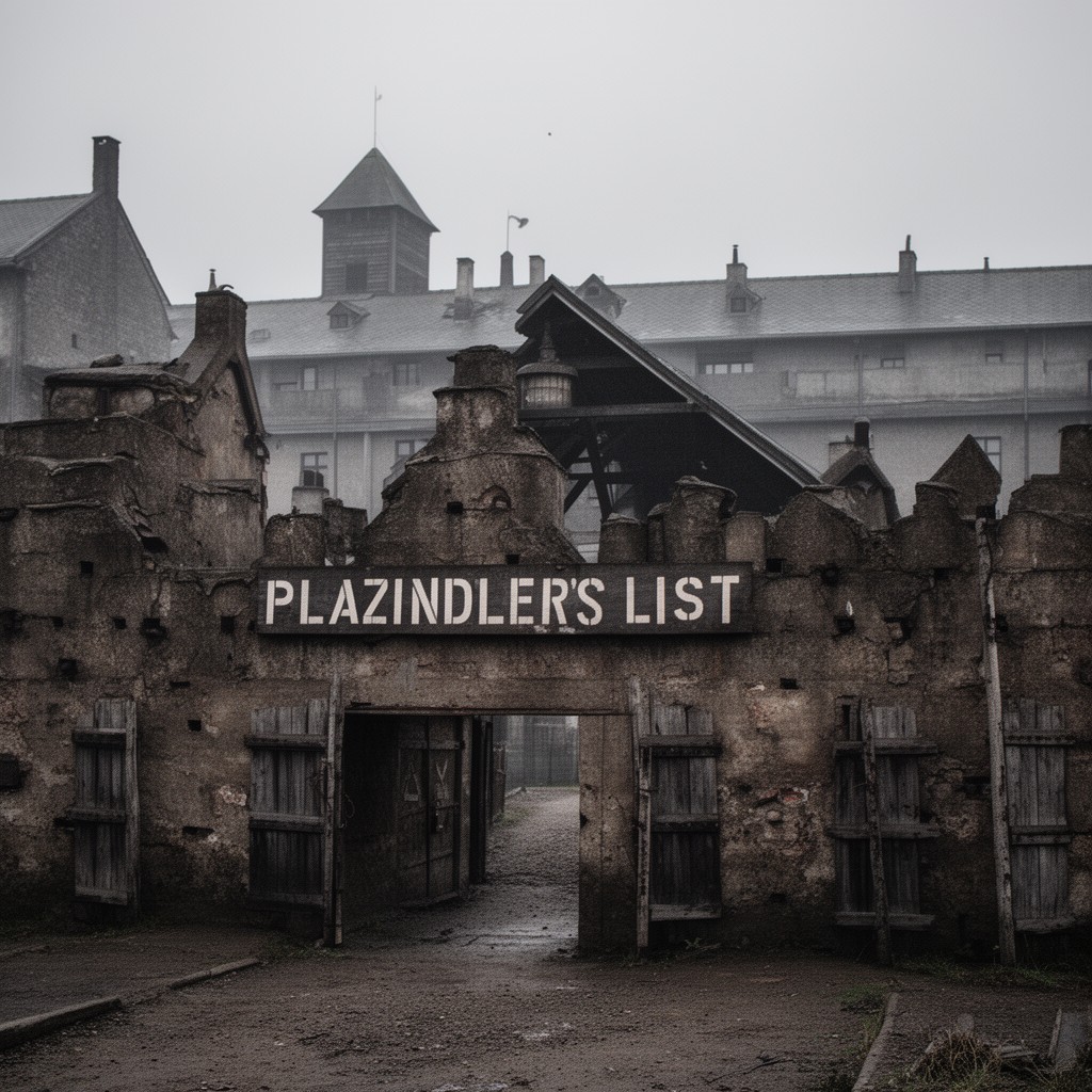 AI-generated illustration of Plaszow concentration camp