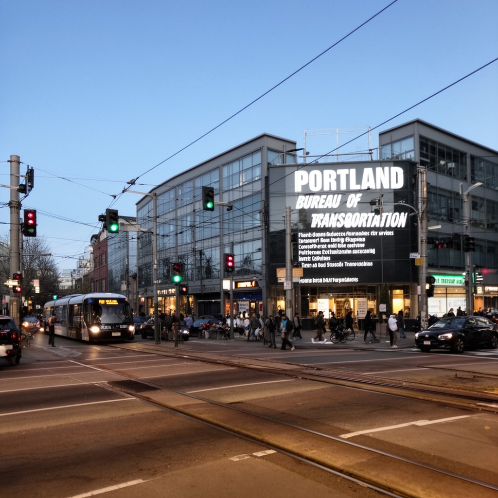 AI-generated illustration of Portland Bureau of Transportation