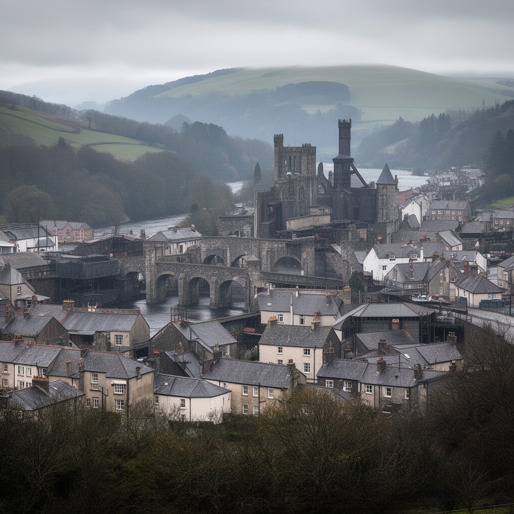AI-generated illustration of Neath