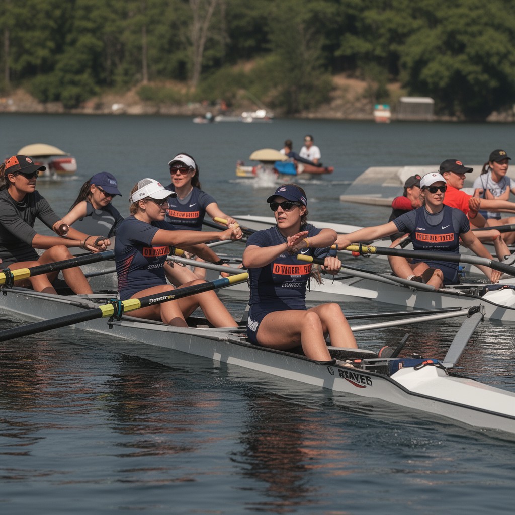 AI-generated illustration of Oregon State Beavers women’s rowing