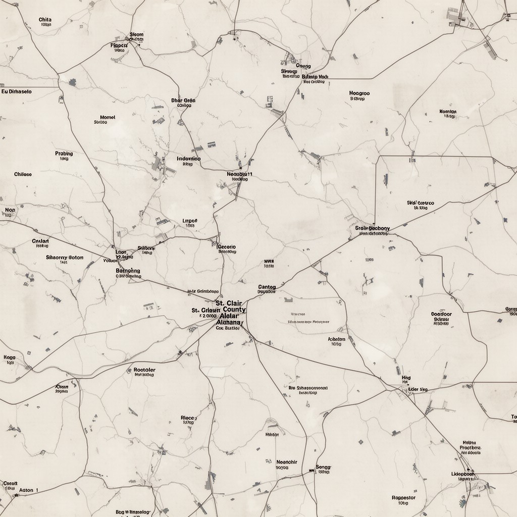 AI-generated illustration of St. Clair County, Alabama