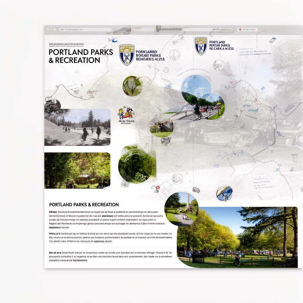 AI-generated illustration of Portland Parks & Recreation
