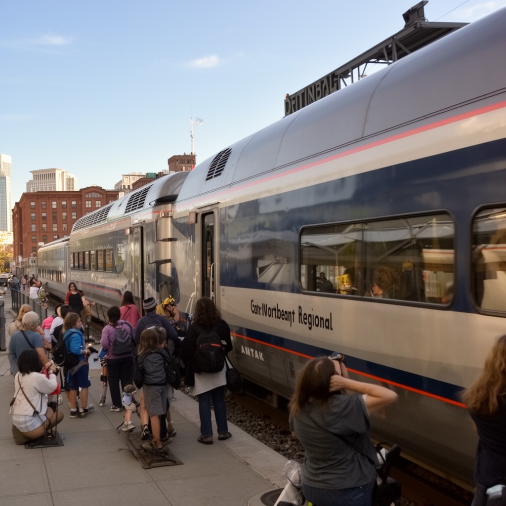 AI-generated illustration of Amtrak Northeast Regional