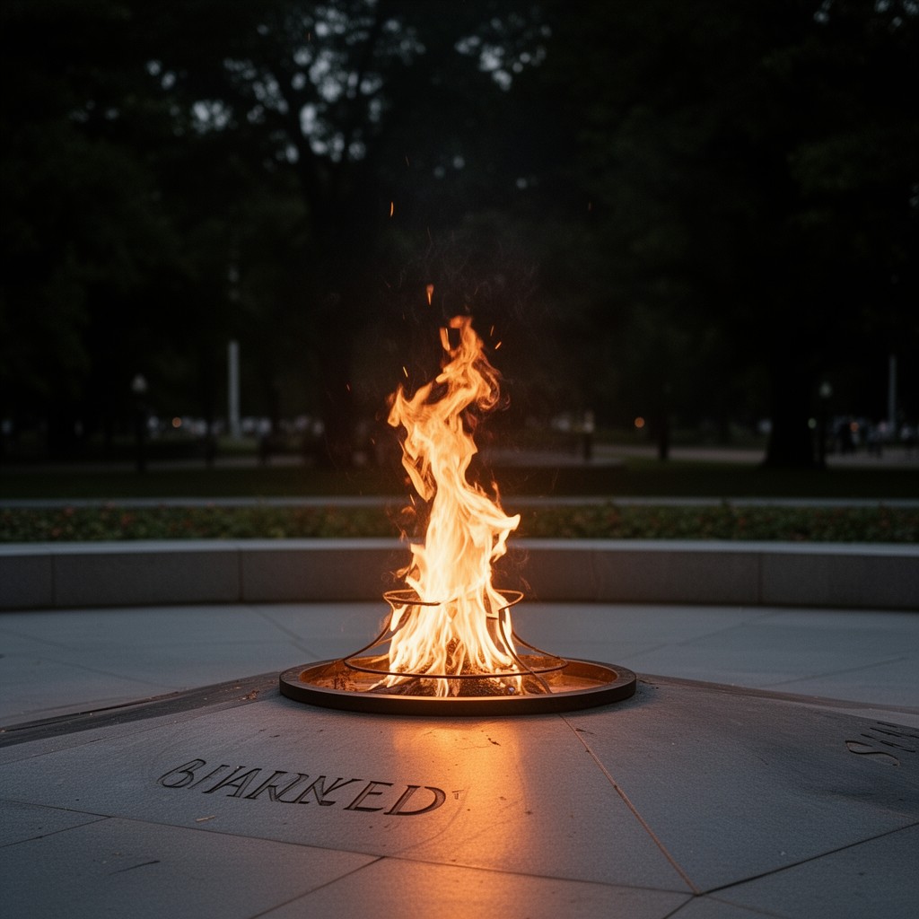 AI-generated illustration of John F. Kennedy Eternal Flame