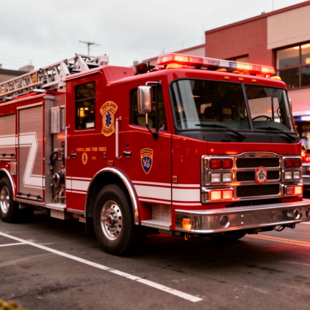 AI-generated illustration of Portland Fire & Rescue