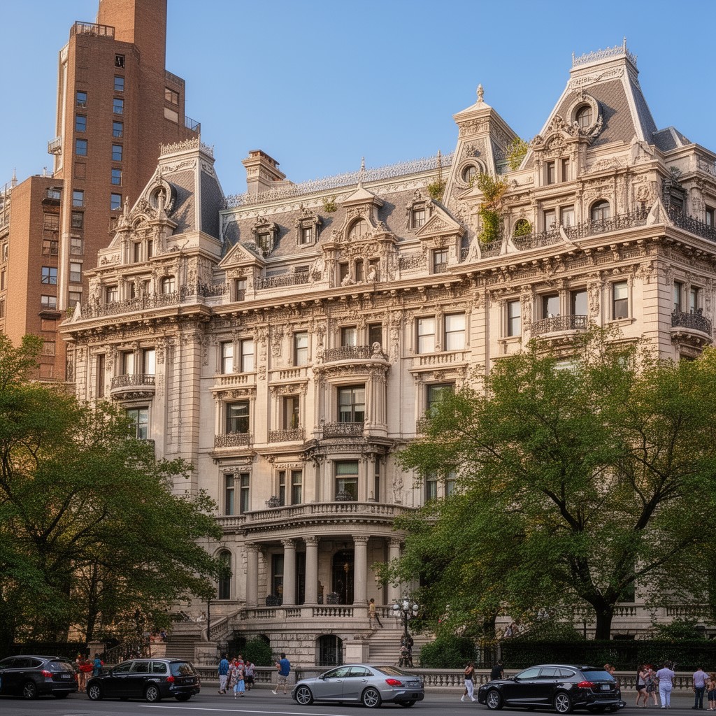 AI-generated illustration of Cornelius Vanderbilt II House, New York City