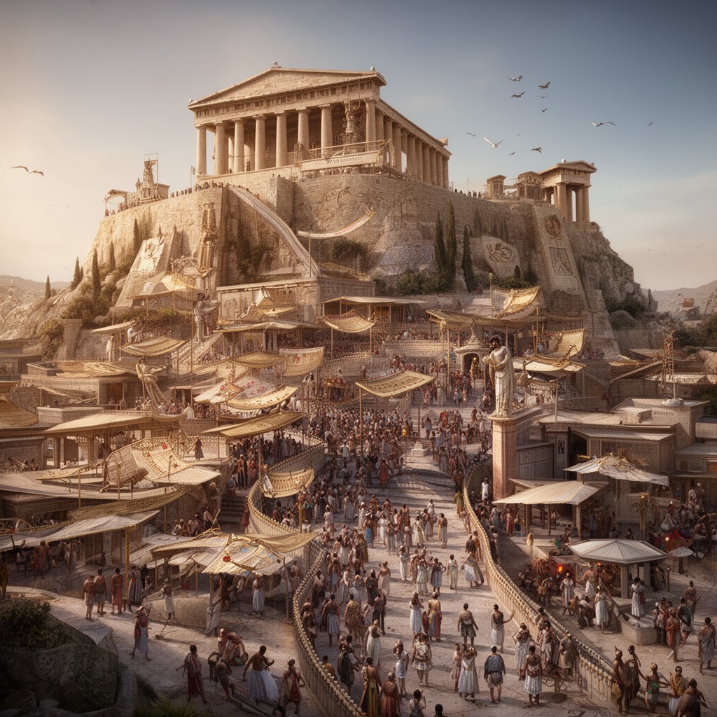 AI-generated illustration of Panathenaia
