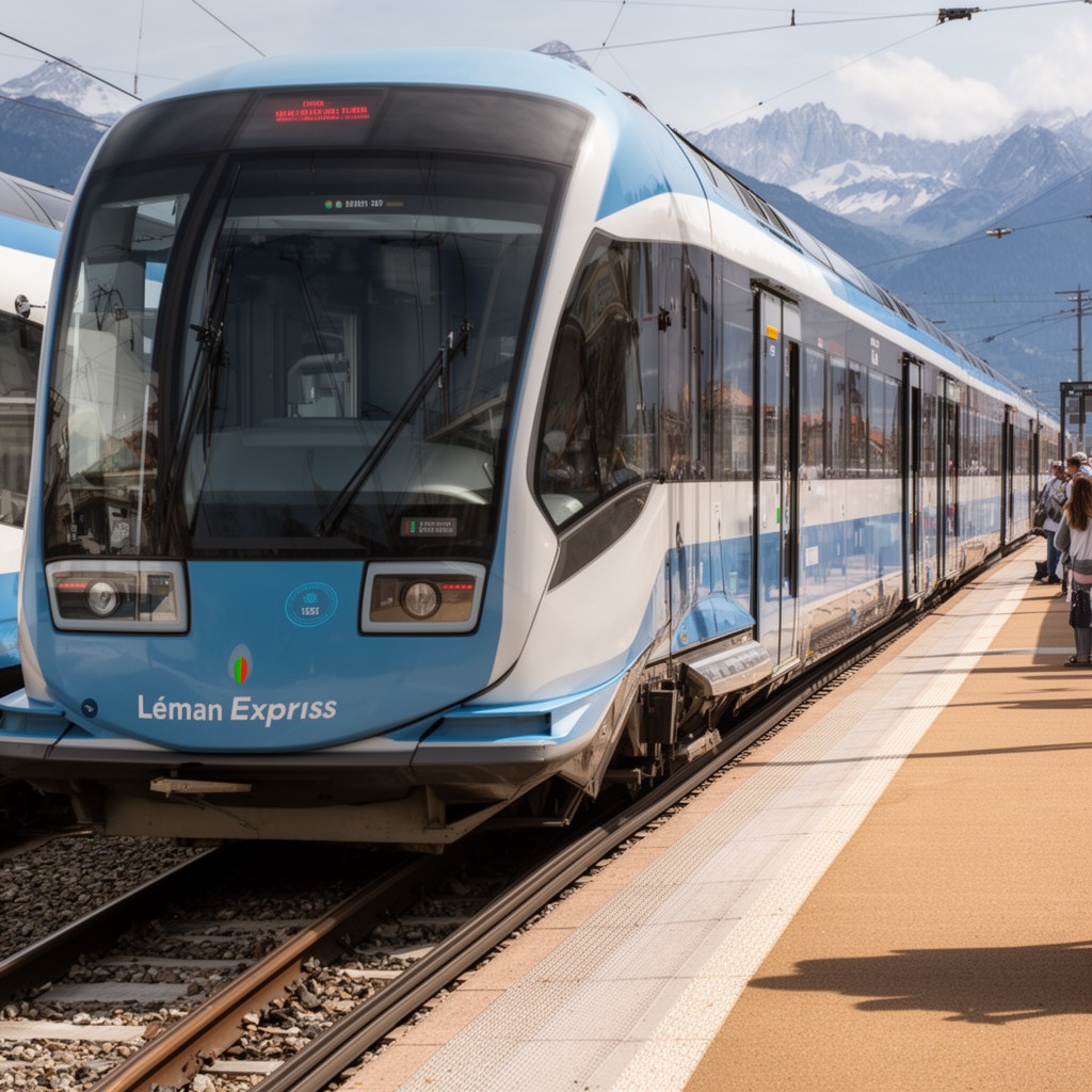 AI-generated illustration of Léman Express