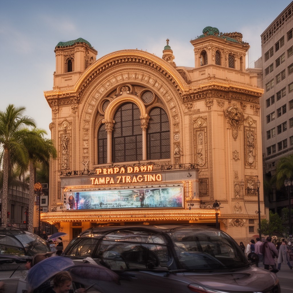 AI-generated illustration of Tampa Theatre