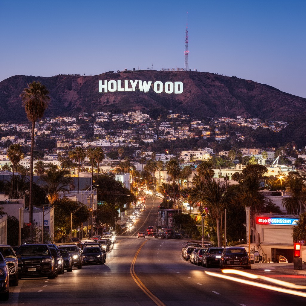 AI-generated illustration of Hollywood