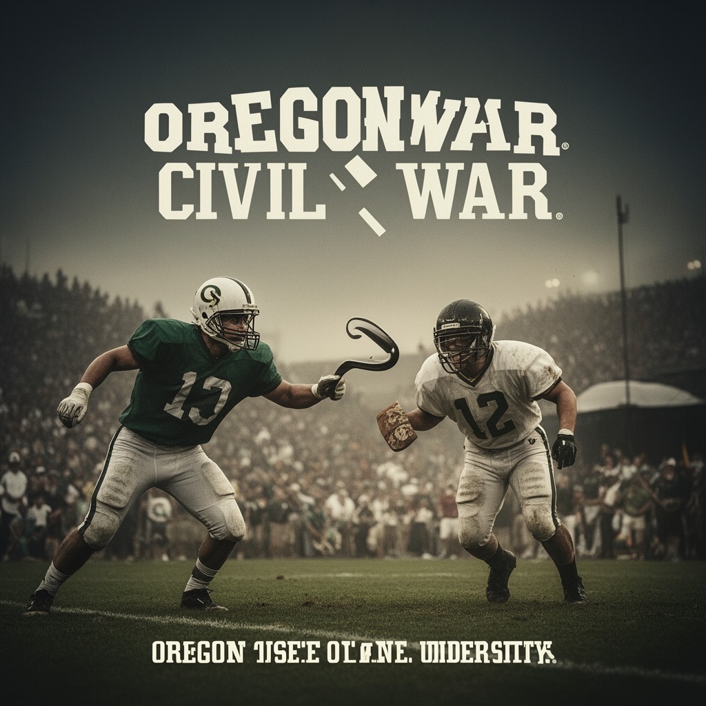 AI-generated illustration of Civil War (historic football rivalry name)