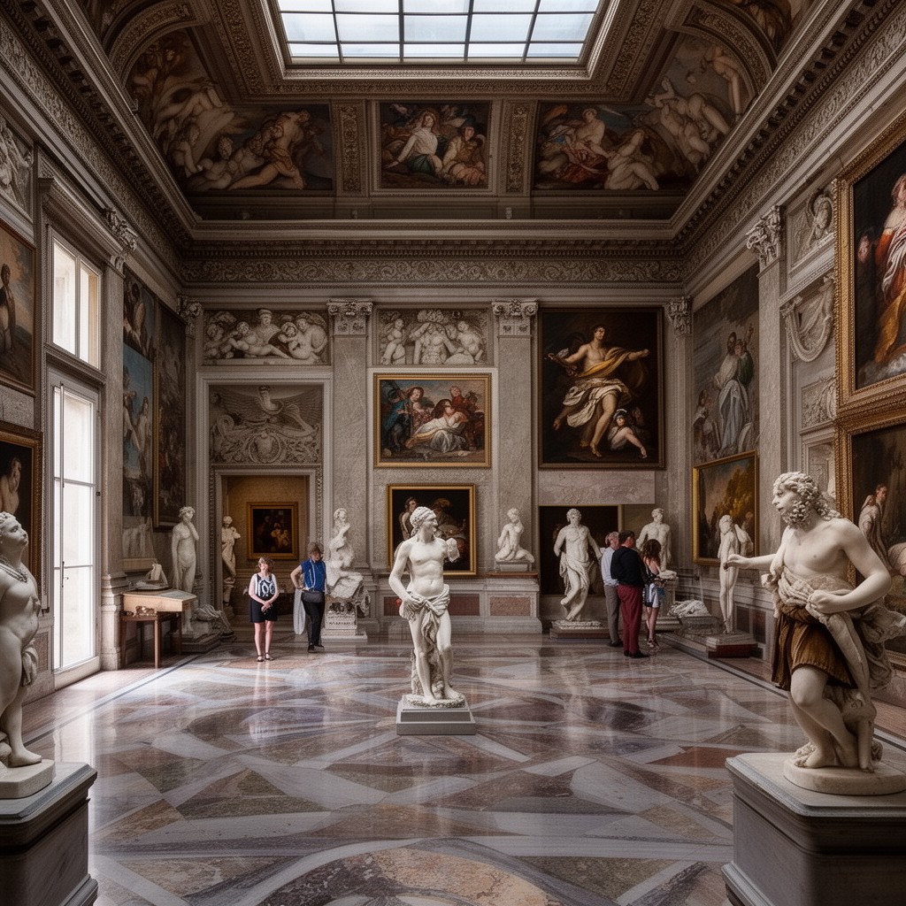 AI-generated illustration of Galleria Borghese