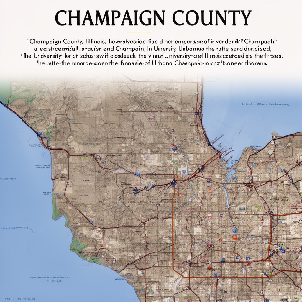 AI-generated illustration of Champaign County, Illinois