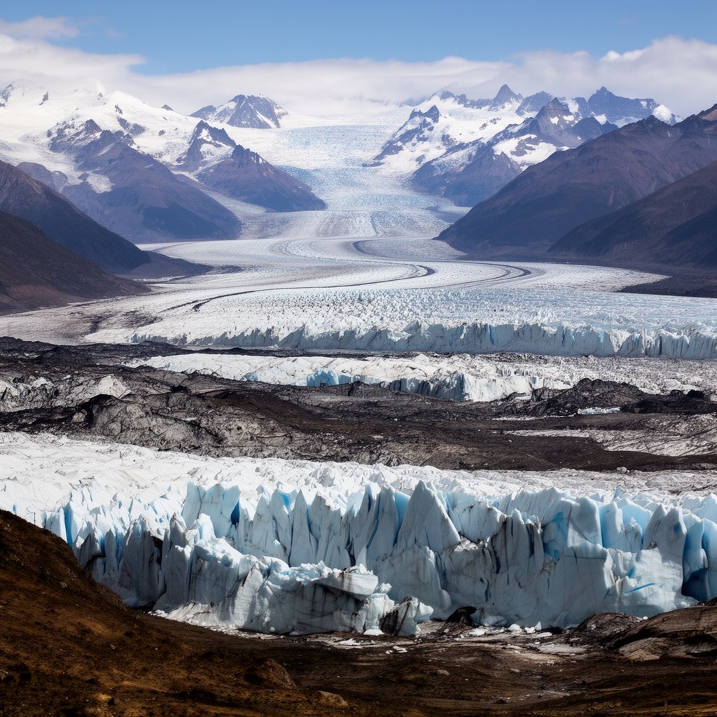 AI-generated illustration of Southern Patagonian Ice Field