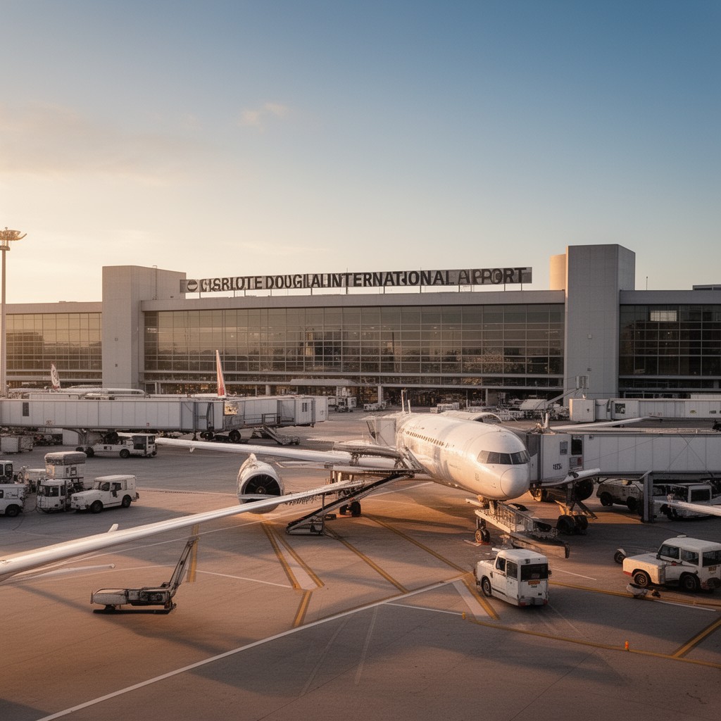AI-generated illustration of Charlotte Douglas International Airport