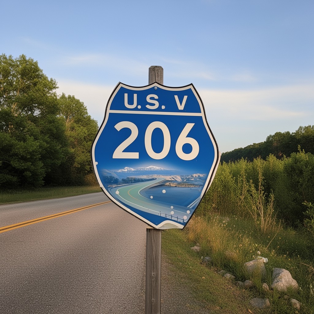 AI-generated illustration of U.S. Route 206