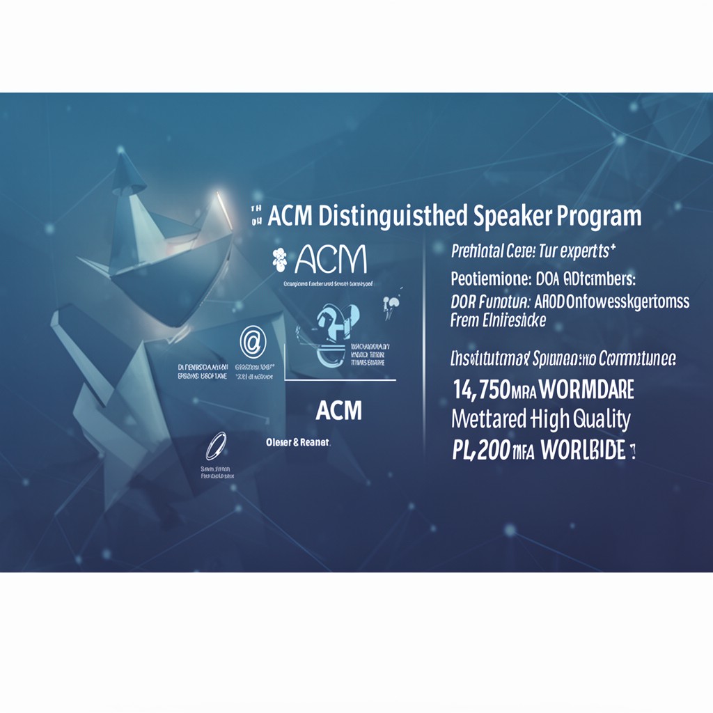 AI-generated illustration of ACM Distinguished Speaker Program