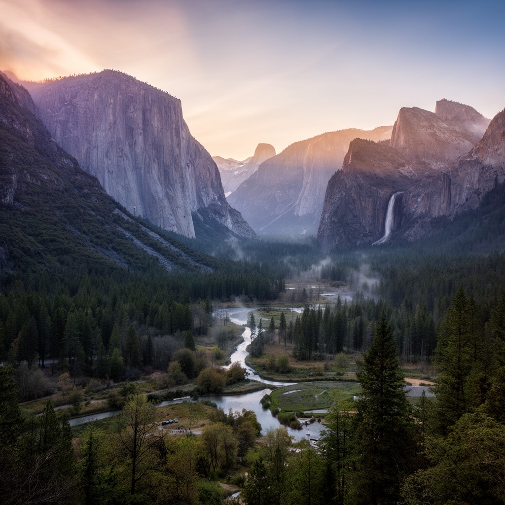 AI-generated illustration of Yosemite National Park