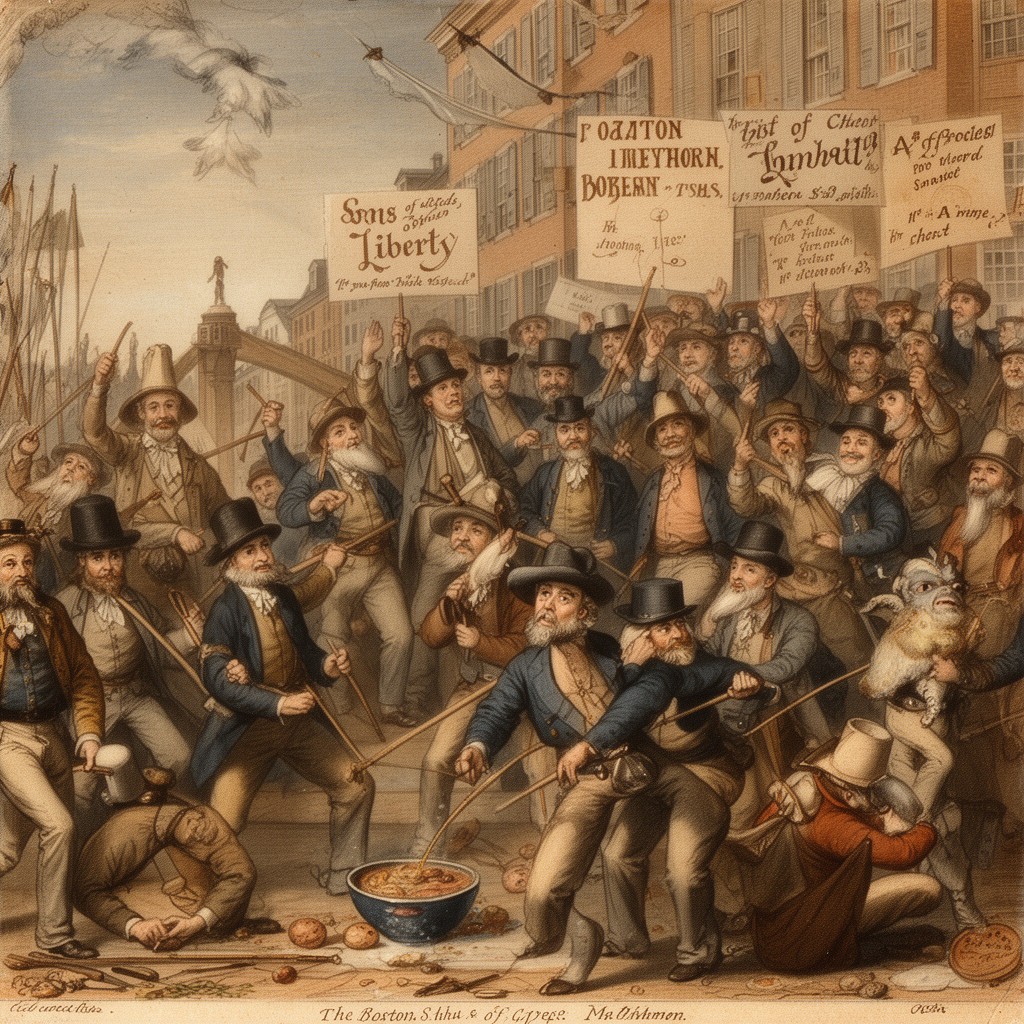AI-generated illustration of Boston Sons of Liberty