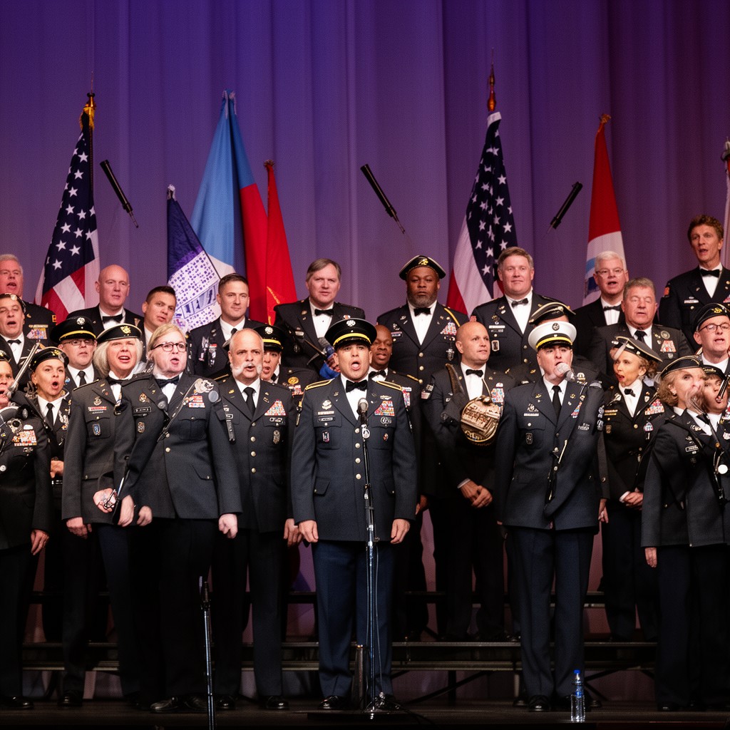 AI-generated illustration of Combined Armed Forces chorus