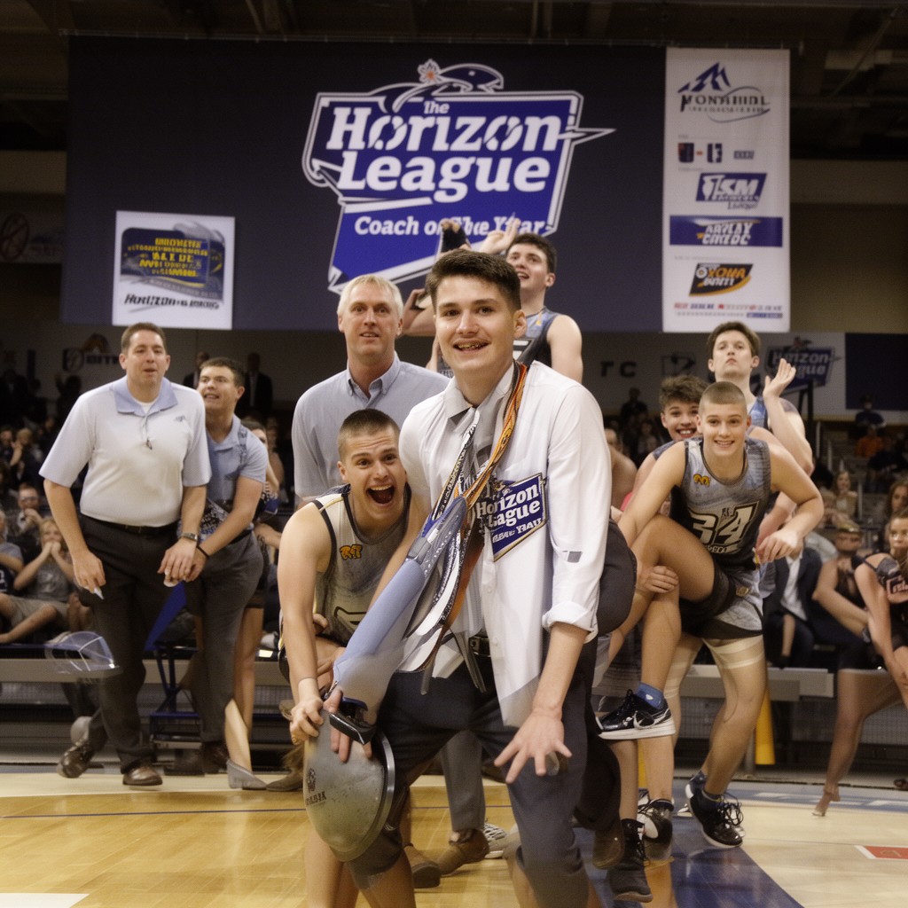 AI-generated illustration of Horizon League Coach of the Year