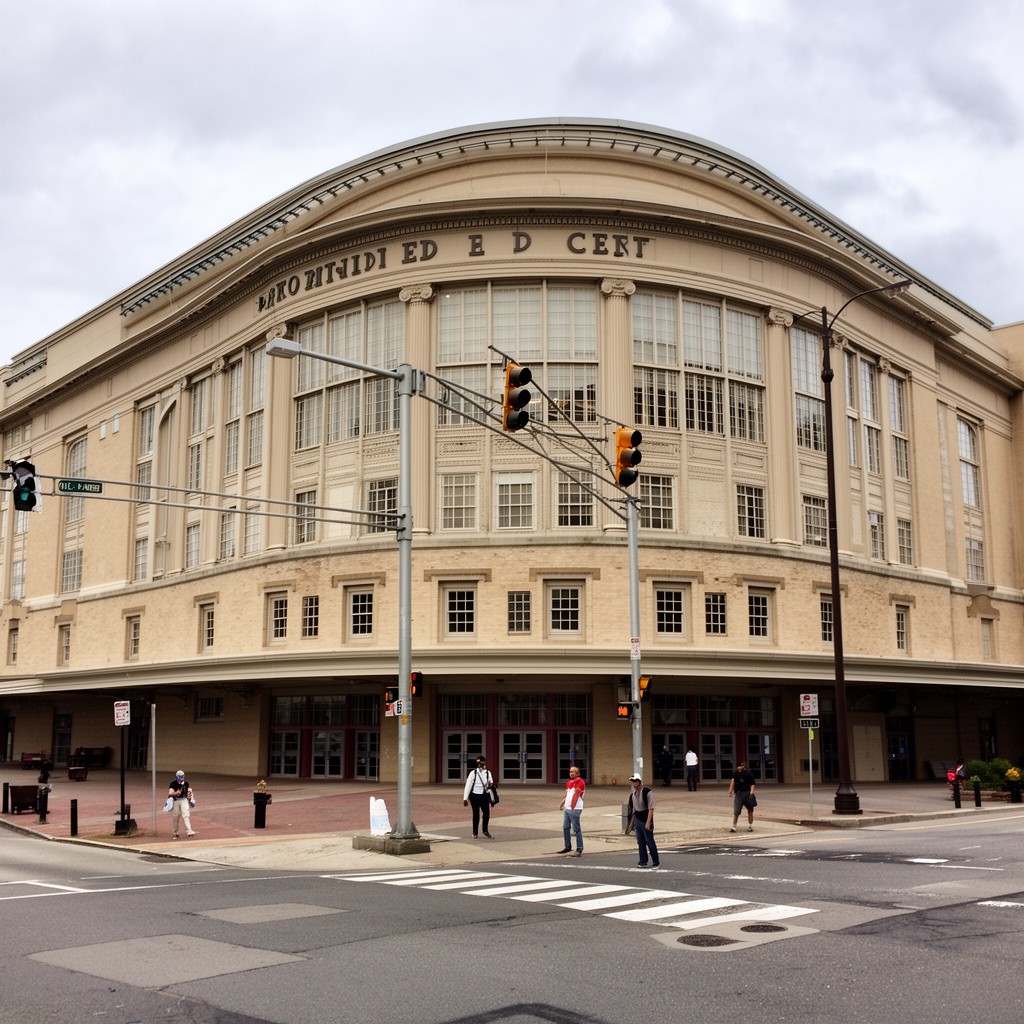 AI-generated illustration of Portland Expo Building