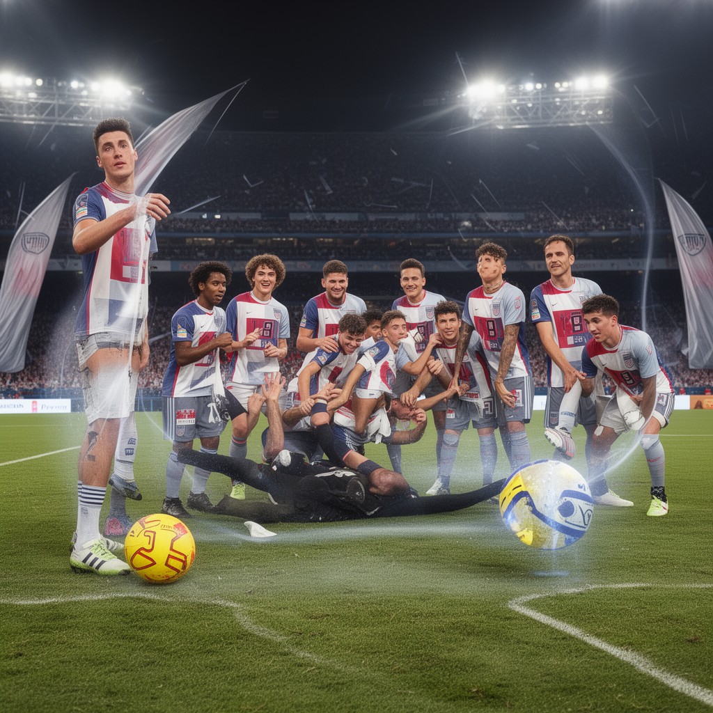 AI-generated illustration of United States men's national soccer team