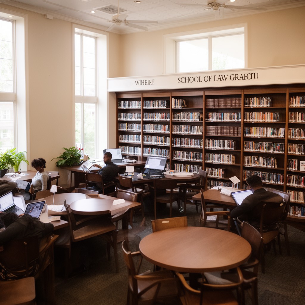 AI-generated illustration of NCCU School of Law Library