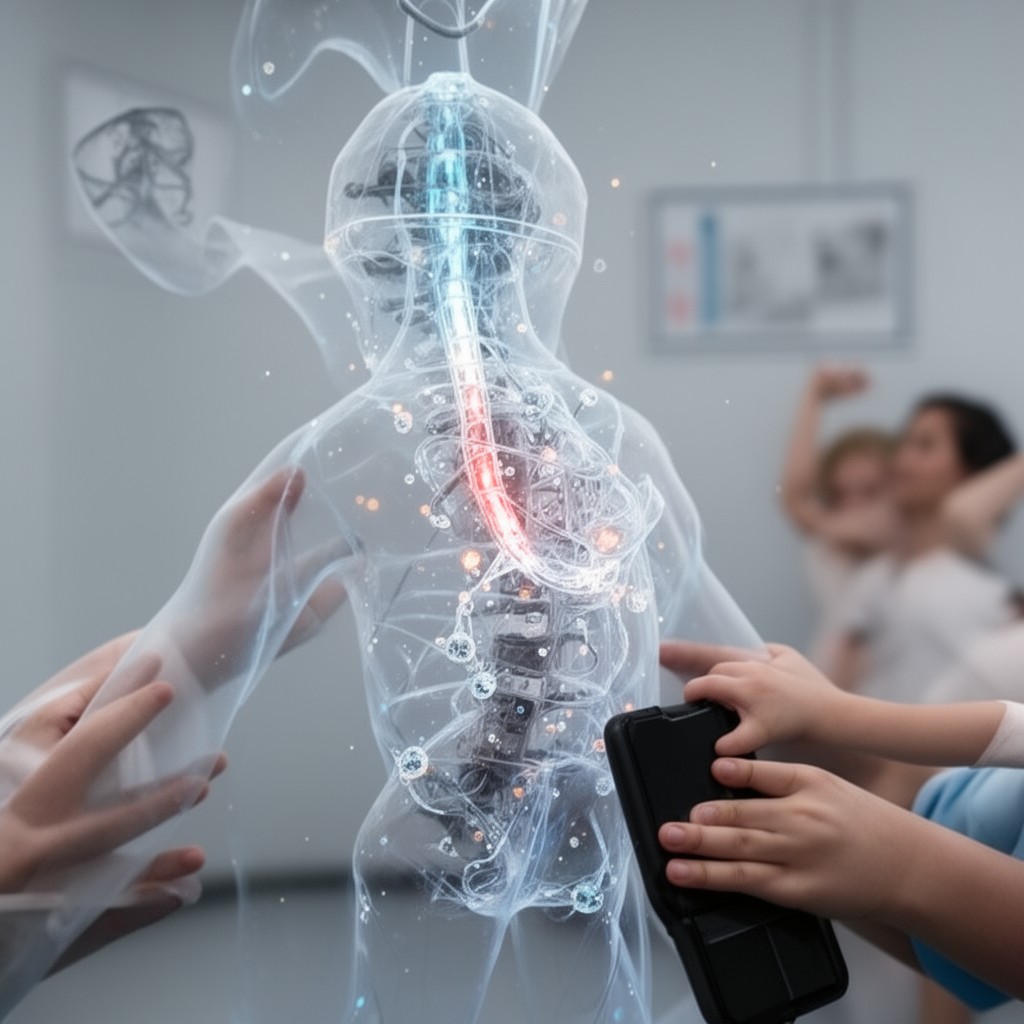 AI-generated illustration of spinal muscular atrophy
