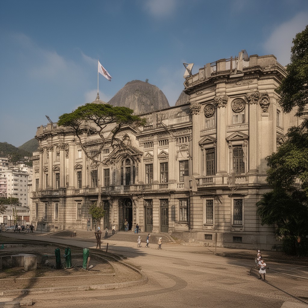 AI-generated illustration of Escola Nacional de Belas Artes